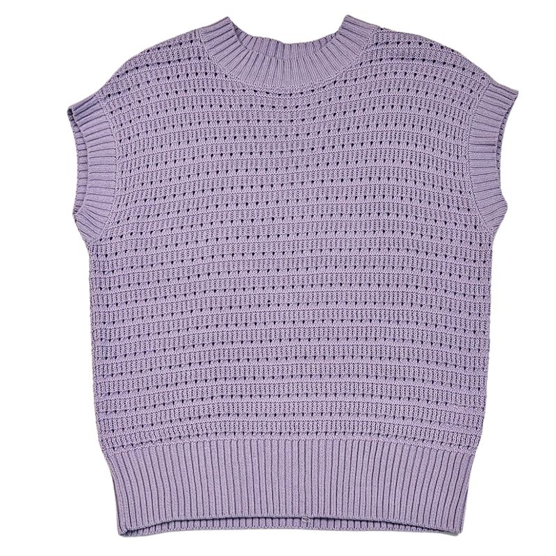 Pointelle knit Sweater Lavender