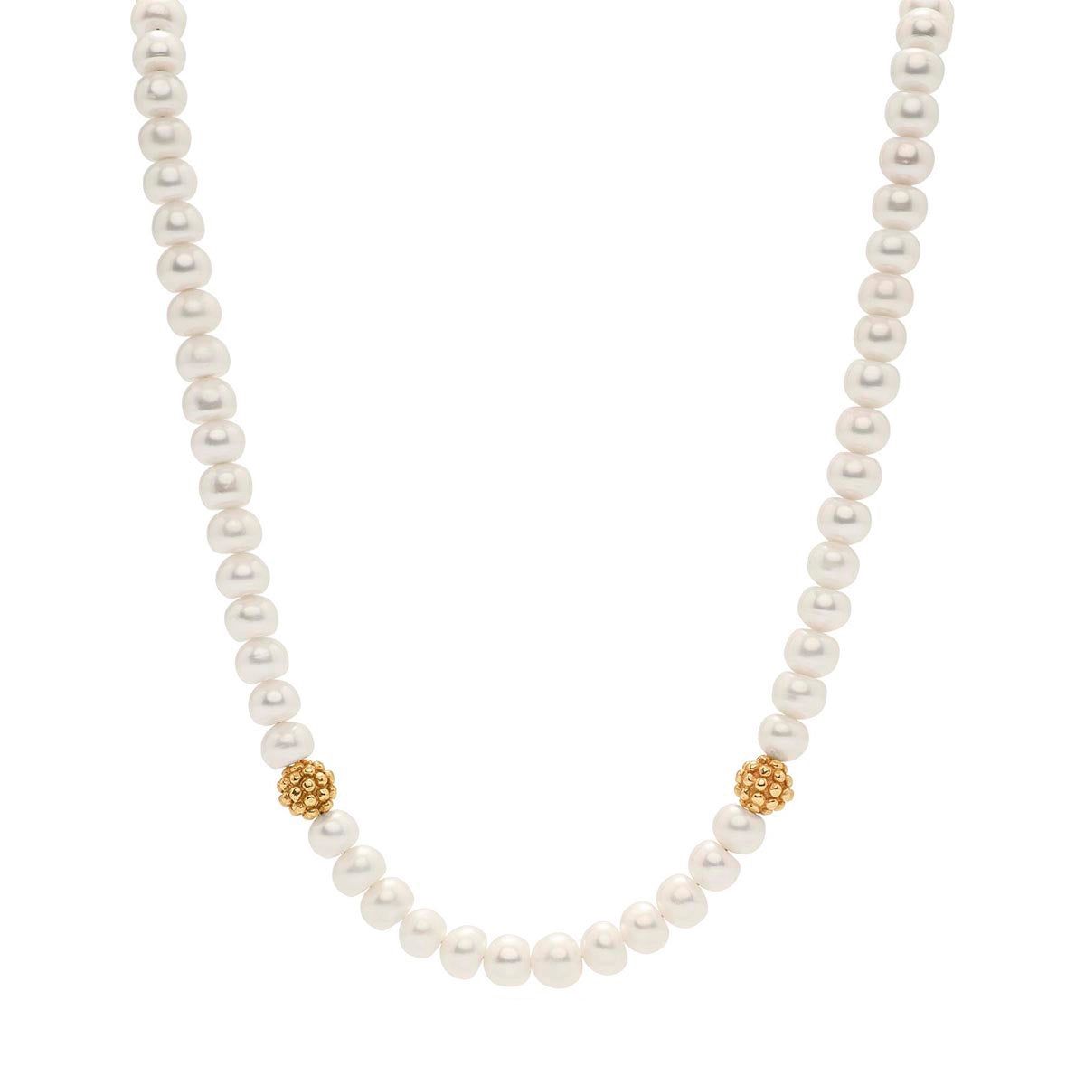 Berry Single Strand Necklace 16” + 2” - Pearl