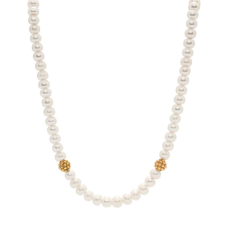 Berry Single Strand Necklace 16” + 2” - Pearl