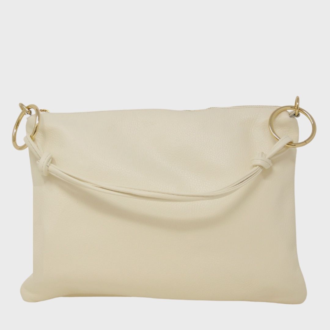 Top Handle & Crossbody Bag, Color: Ivory