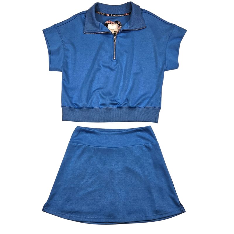 Half Zip Sweatshirt & Skort Set