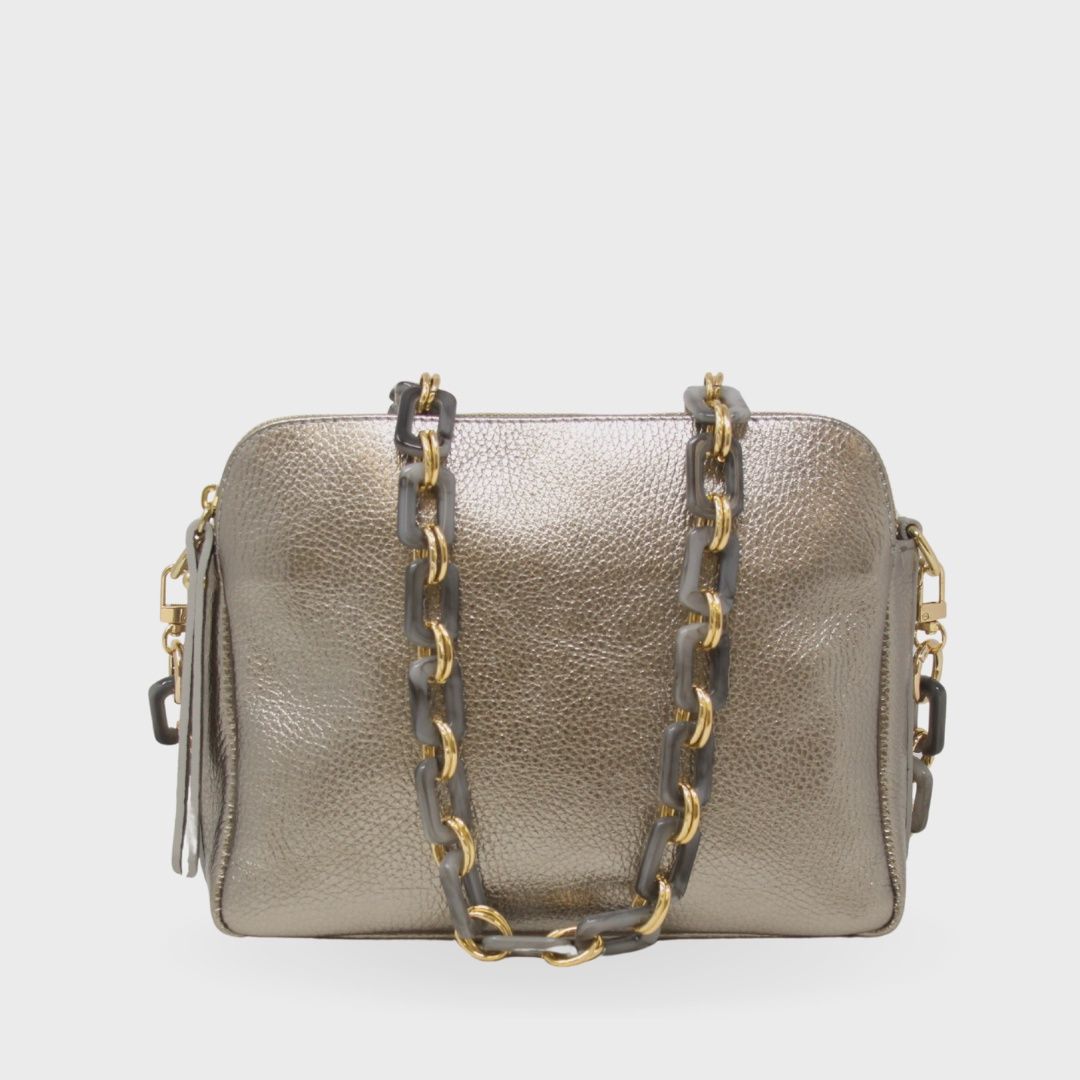Shoulder & Crossbody Bag-Pewter