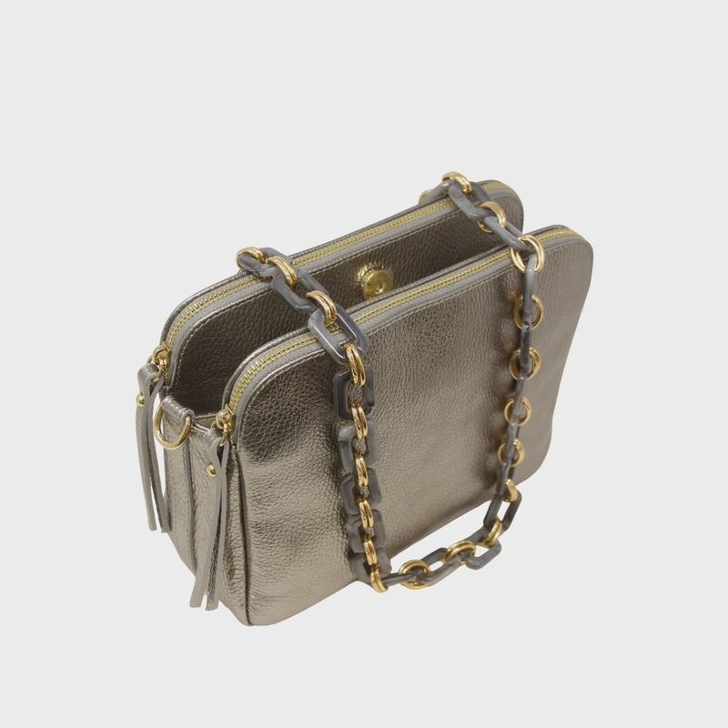 Shoulder & Crossbody Bag-Pewter
