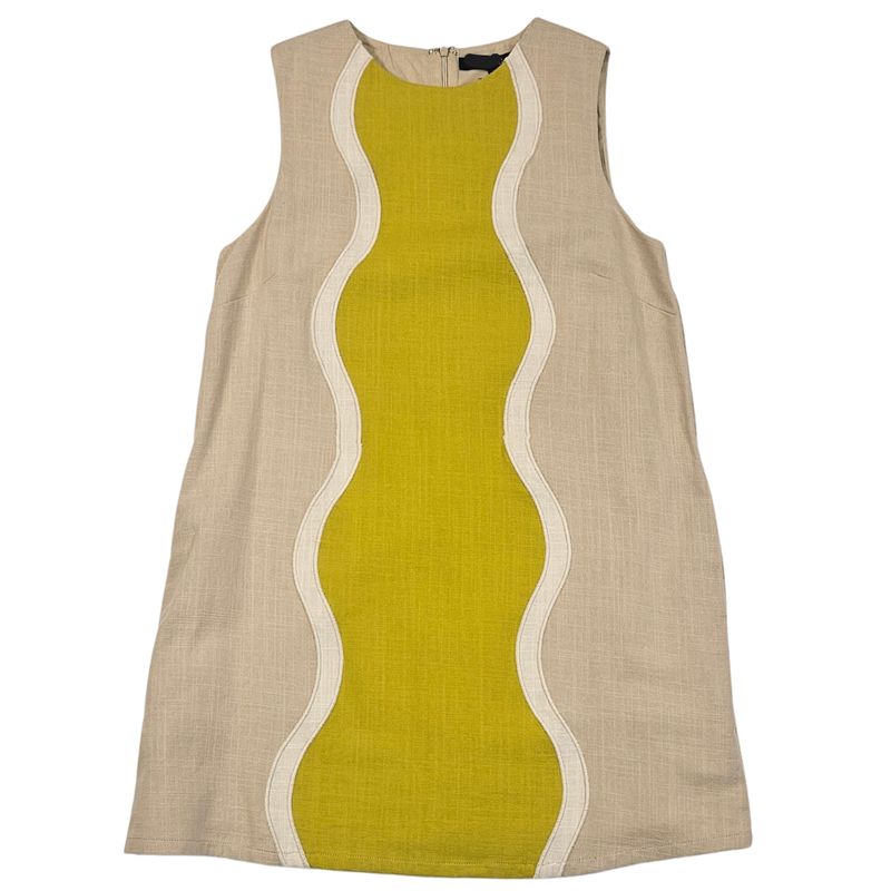 Color Block Mini Dress, wavy contrast