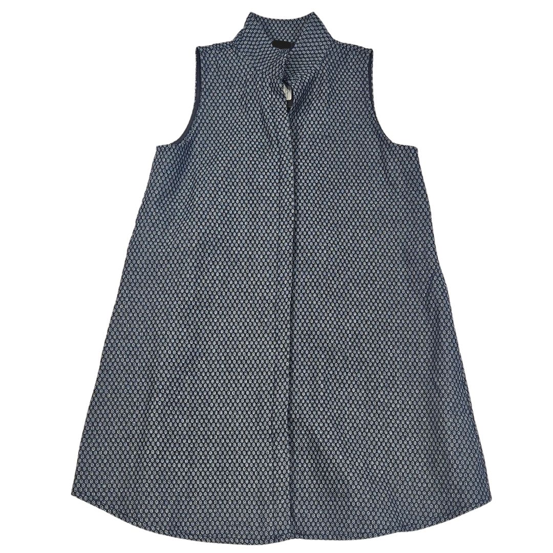 Sleeveless Shift Dress, stand collar