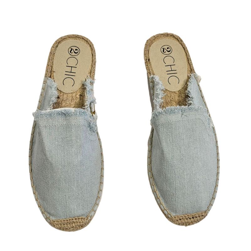 Denim Espadrille Slide