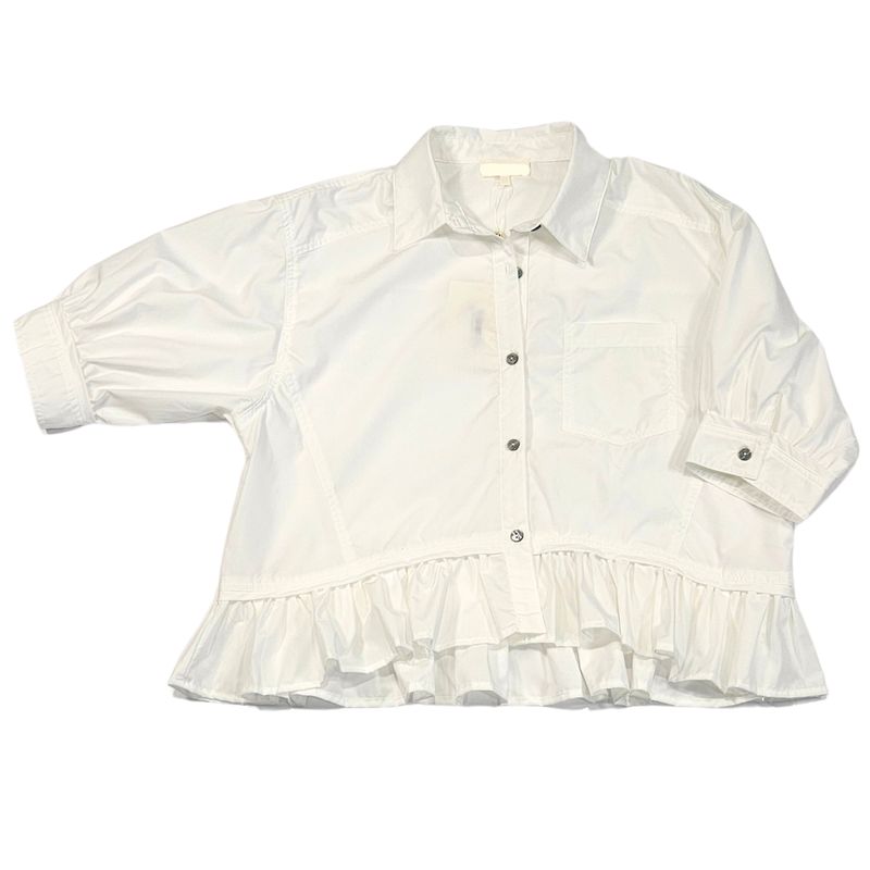 3/4  Sleeve Ruffle Hem Top