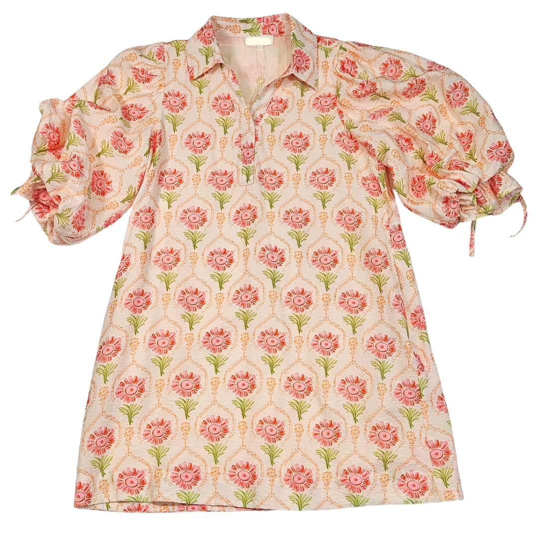 Floral Collared Mini Dress Floral Collared Mini Dress