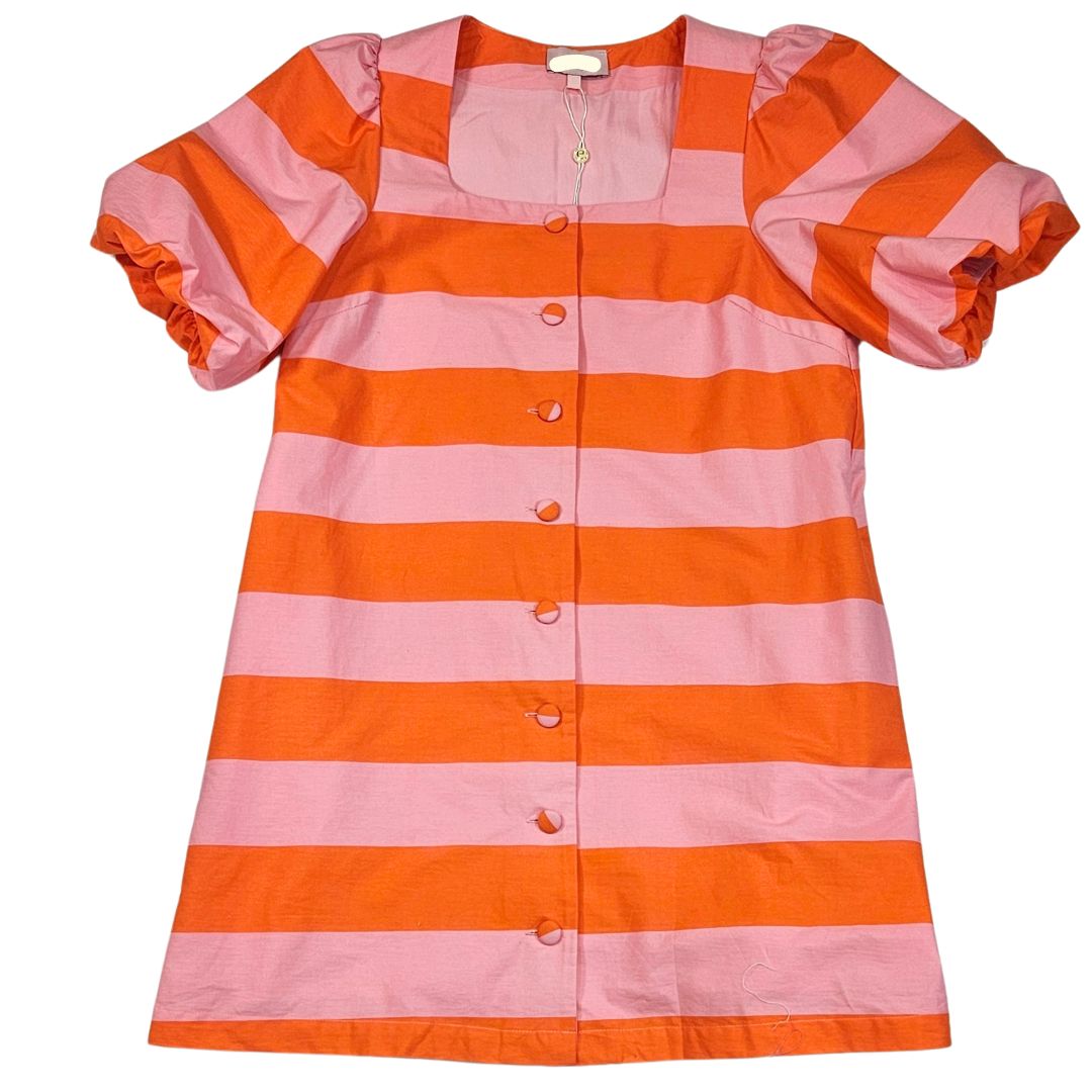 Square Neck Striped Midi Dress