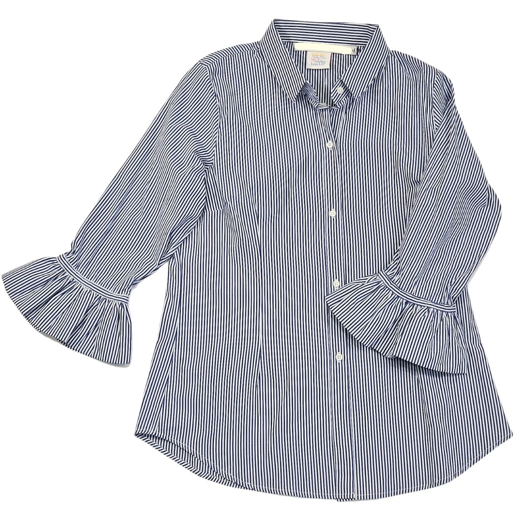 Priss Brooks Blouse, navy stripe