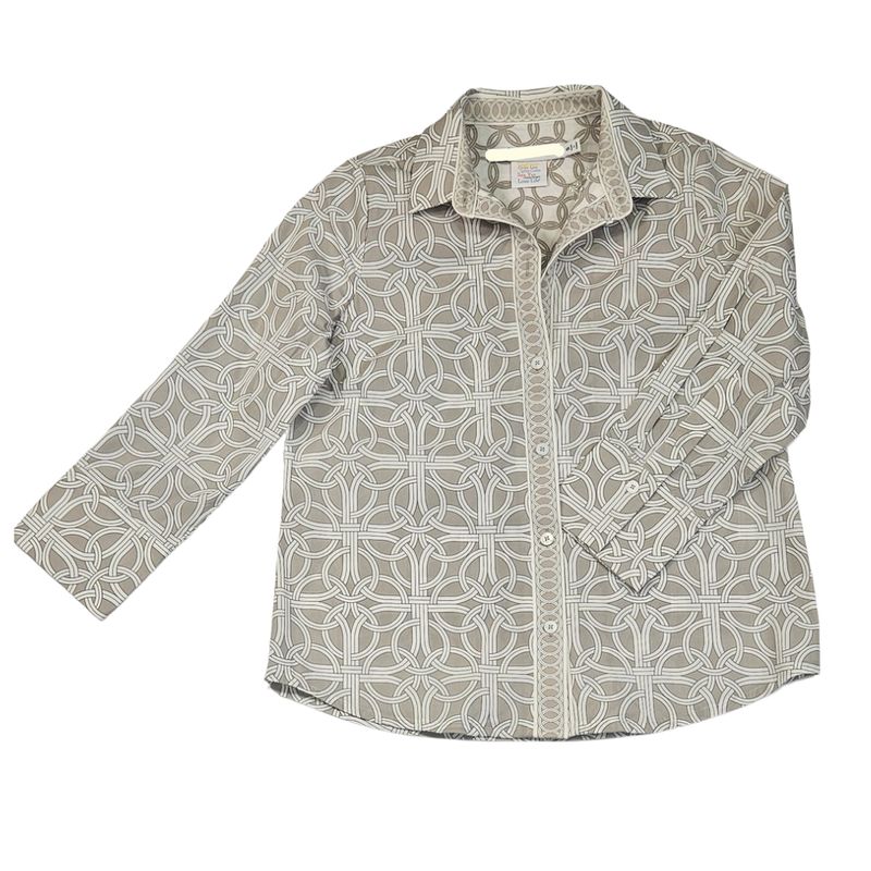 Boyfriend Cotton Shirt, ring toss khaki