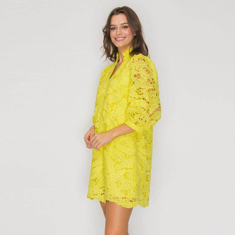 Lemon Bloom Lace Dress