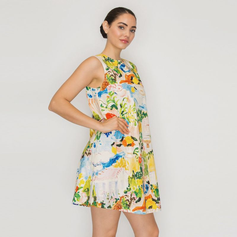 Aurora Flora Mini Shift Dress