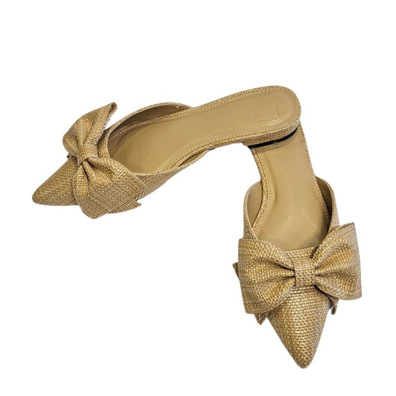 Dorothy Natural Woven Slide