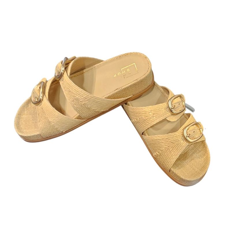 Demi Natural Woven Buckle Slide