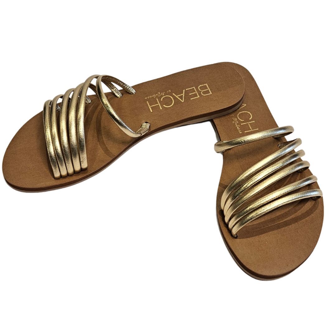 Cali Multi Strap Sandal Cali Multi Strap Sandal, Color: Gold, Size: 6