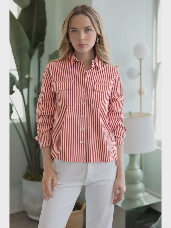 Jenn Shirt w/ Pleating Details