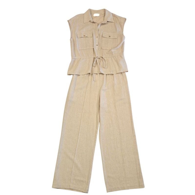 Front Pintuck Linen Pants