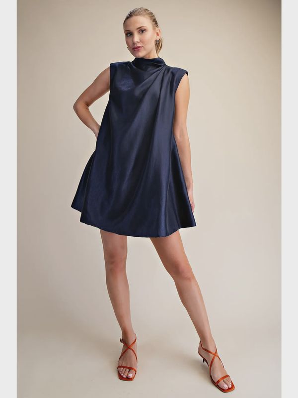 Sleeveless SP Gathered Detail Mini Dress