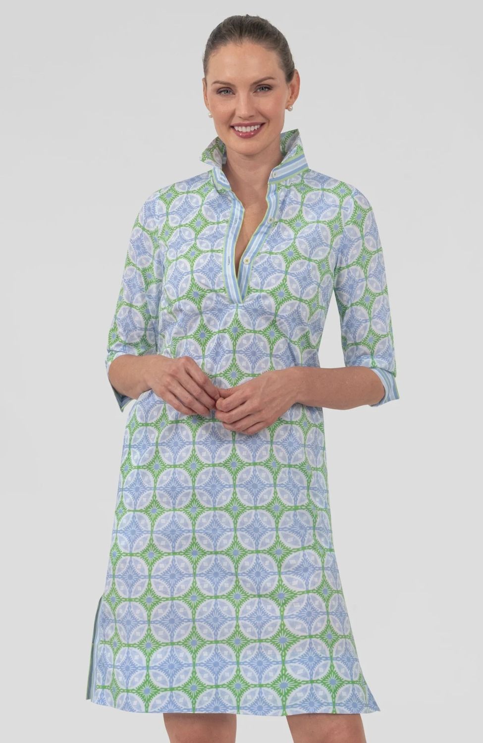 Shirt Tail 2.0 Dress, Color: Kelly/Peri, Size: Small