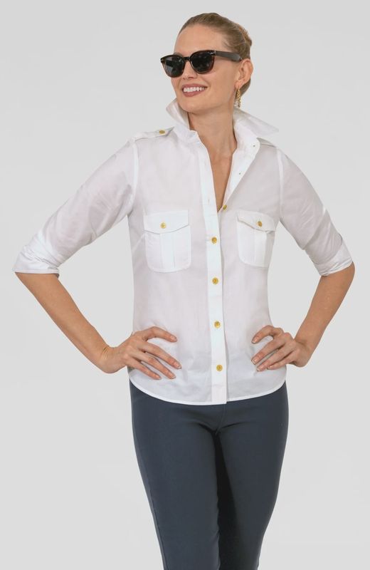 Cotton Safari Boyfriend Shirt