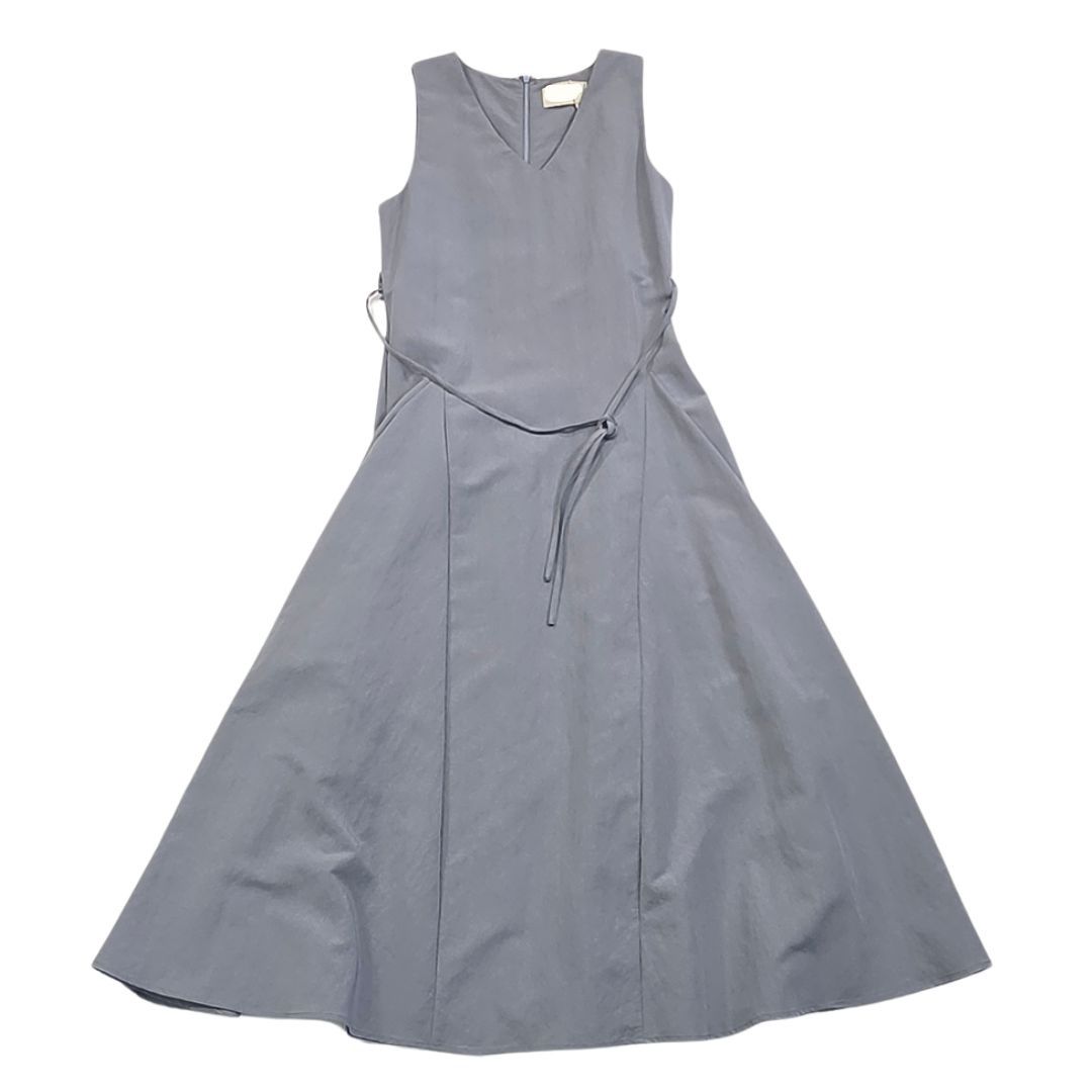 Modular Panel Midi Dress w/ Tie Waist