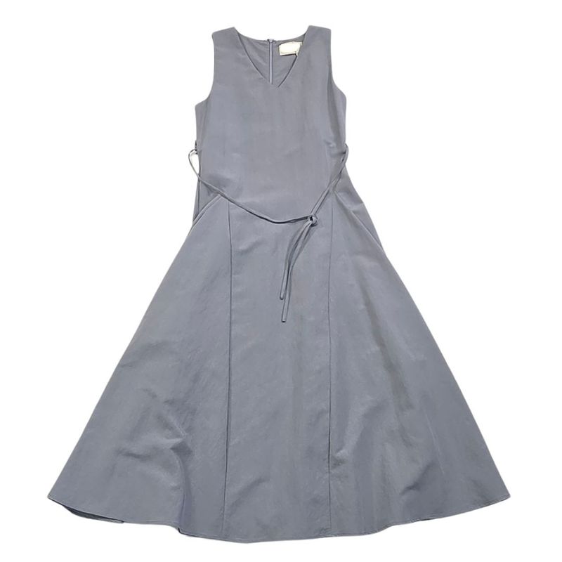Modular Panel Midi Dress w/ Tie Waist