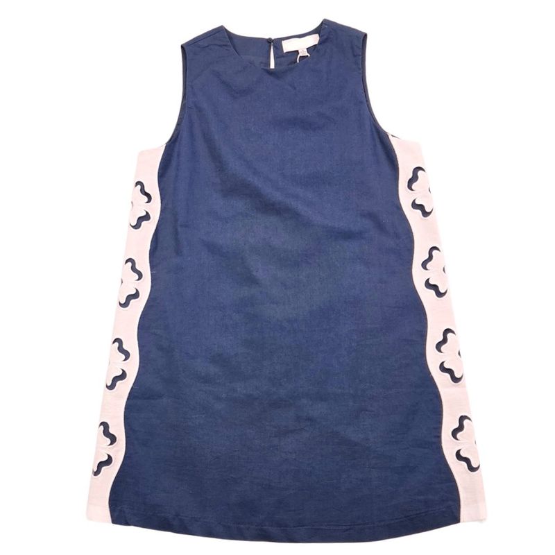 Flower Embroidery Linen Mini Dress