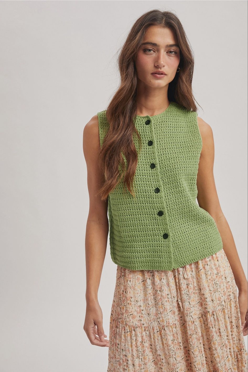 Button Up Sweater Tank Button Up Sweater Tank