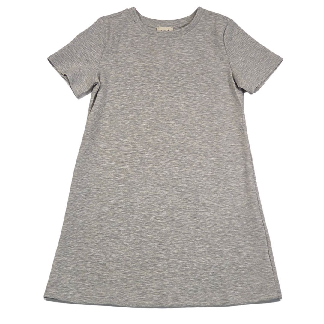 Butter Modal Short Sleeve Dress Butter Modal Short Sleeve Dress, Color: Heather Grey, Size: X-Small
