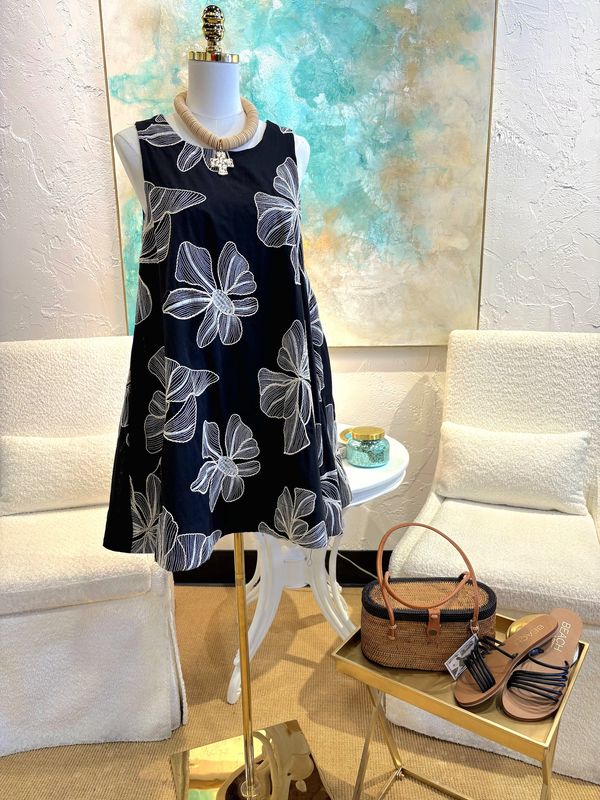 Floral Embroidered A-Line Mini Dress