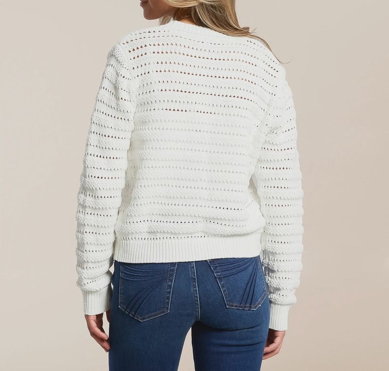 Crochet Knit Cardigan Sweater
