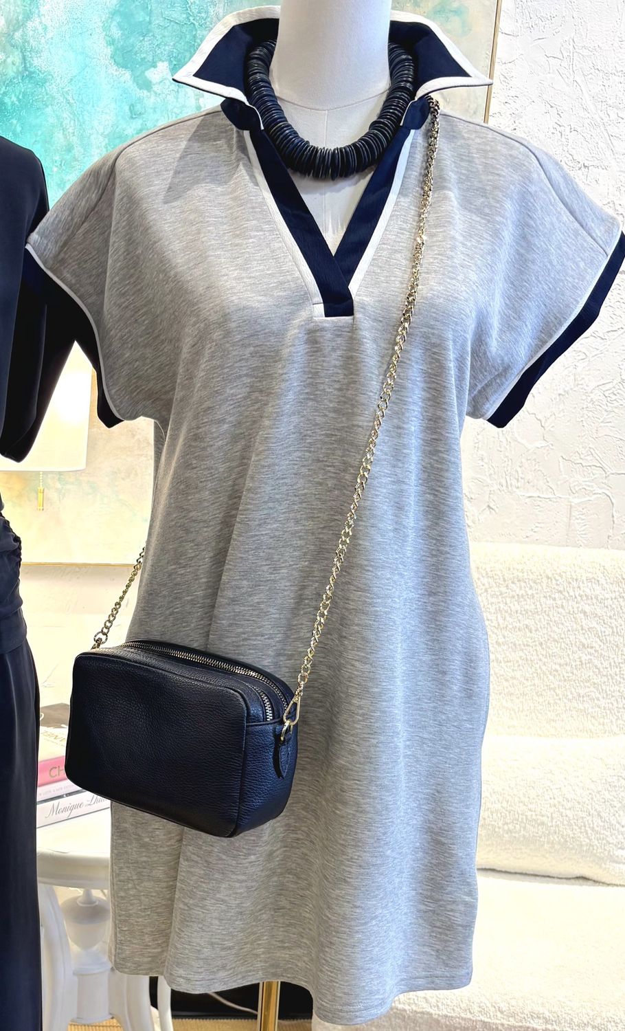 Collared Jersey Mini Dress Collared Jersey Mini Dress