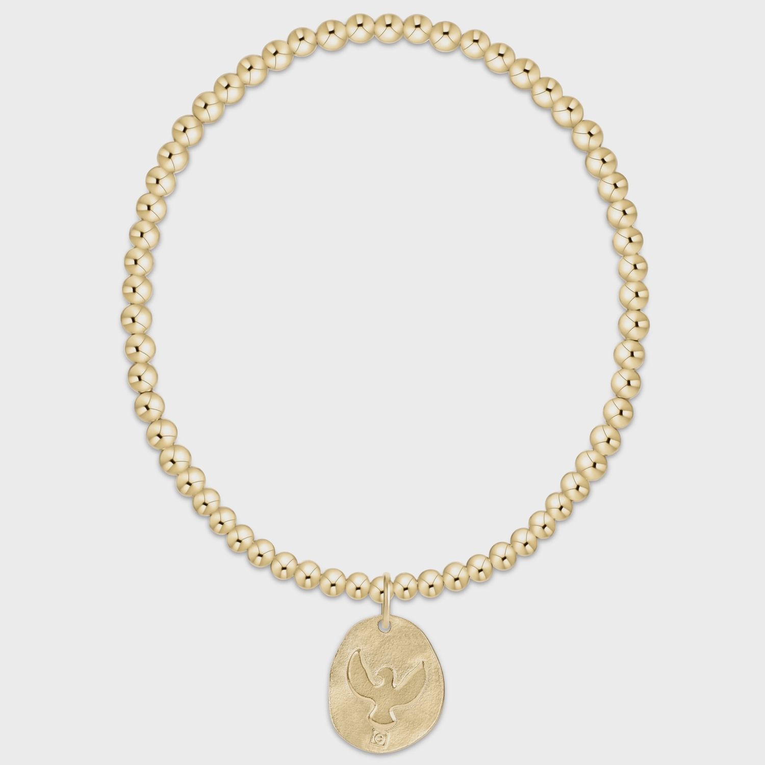 Classic Gold 3mm Bracelet / Inspire America / Flag Gold Disc Classic Gold 3mm Bracelet / Inspire America / Flag Gold Disc