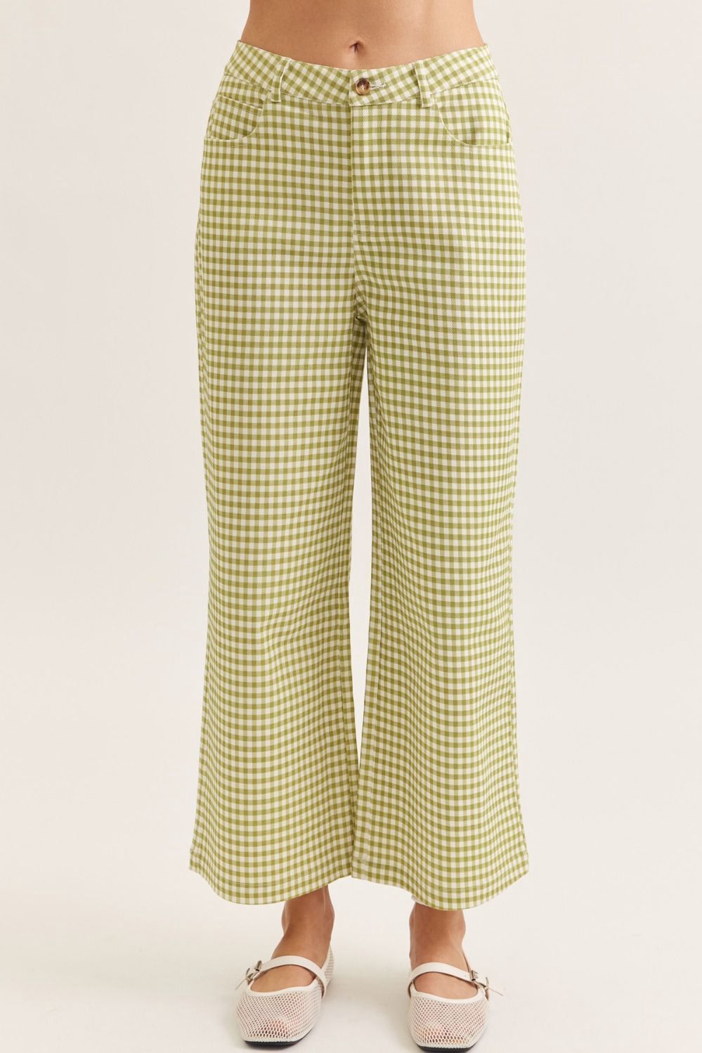 Gingham Wide Leg Pant Gingham Wide Leg Pant