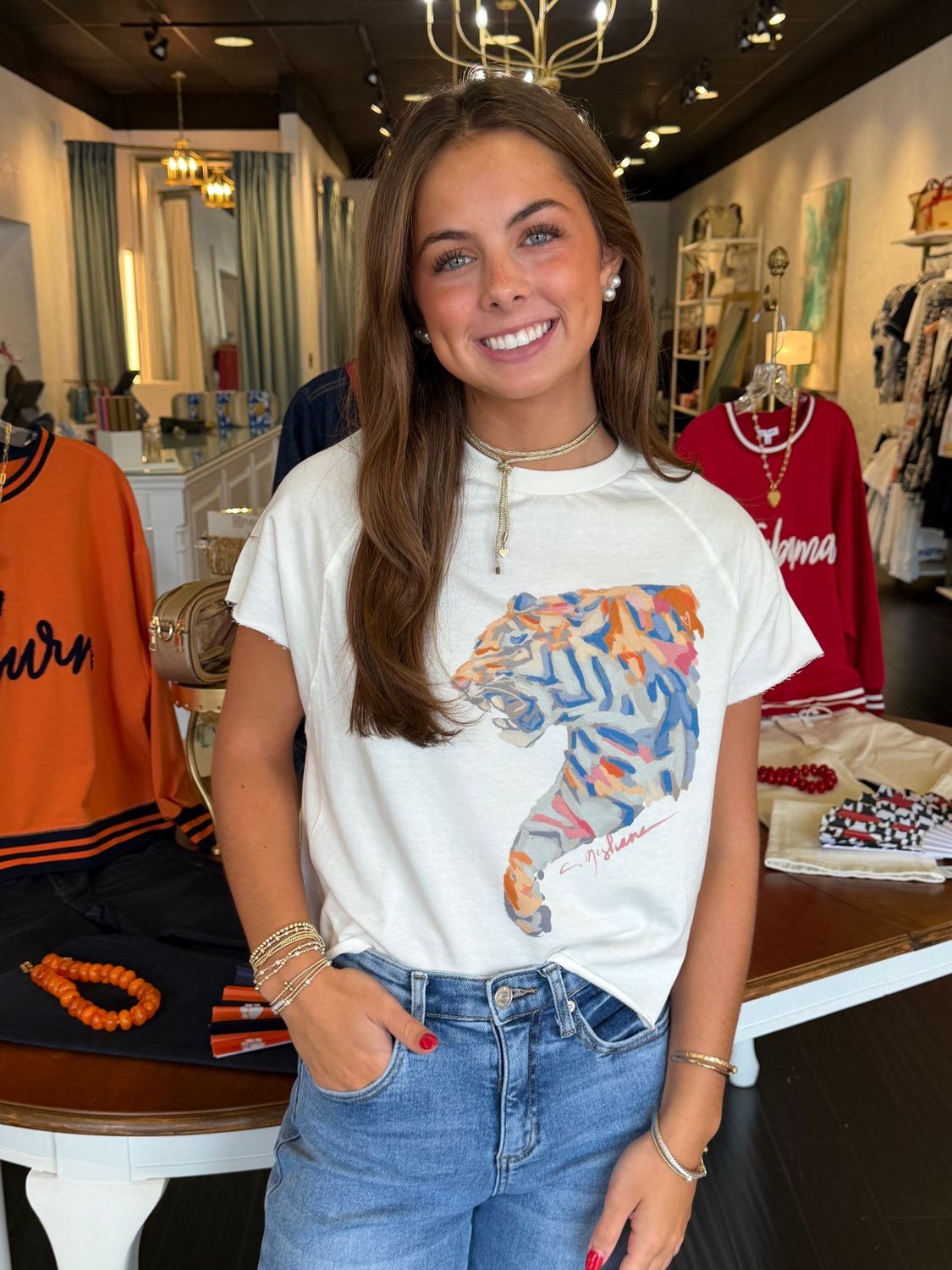 Tiger Blue Roar Edgy Tee