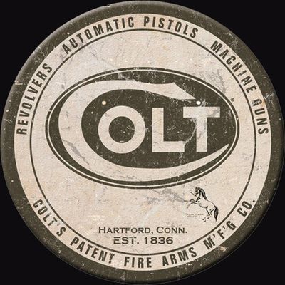 ​# 223 - Colt - Round Logo**FULLY EMBOSSED STEEL** 8x8&quot;​Brand: Colt