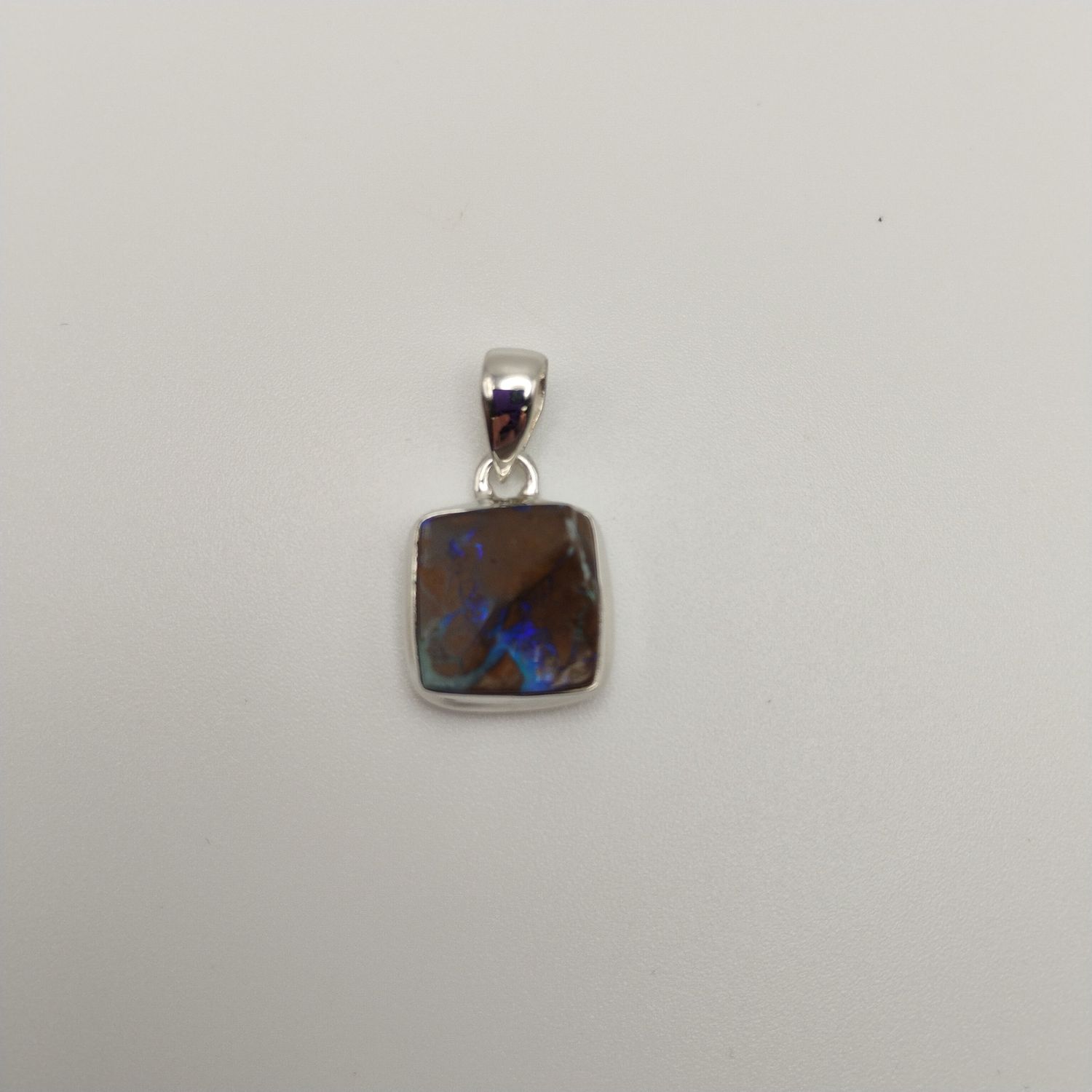 Boulder Opal Sterling Silver Pendant