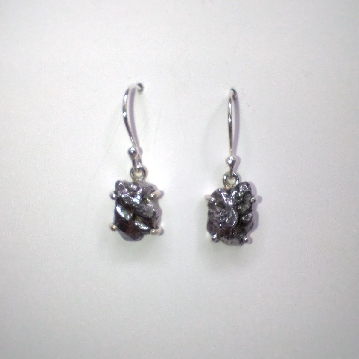 Meteorite Campo Del Cielo Sterling Silver Dangle Earrings