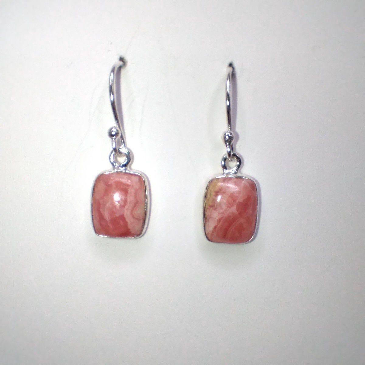 Rhodochrosite Sterling Silver Earrings