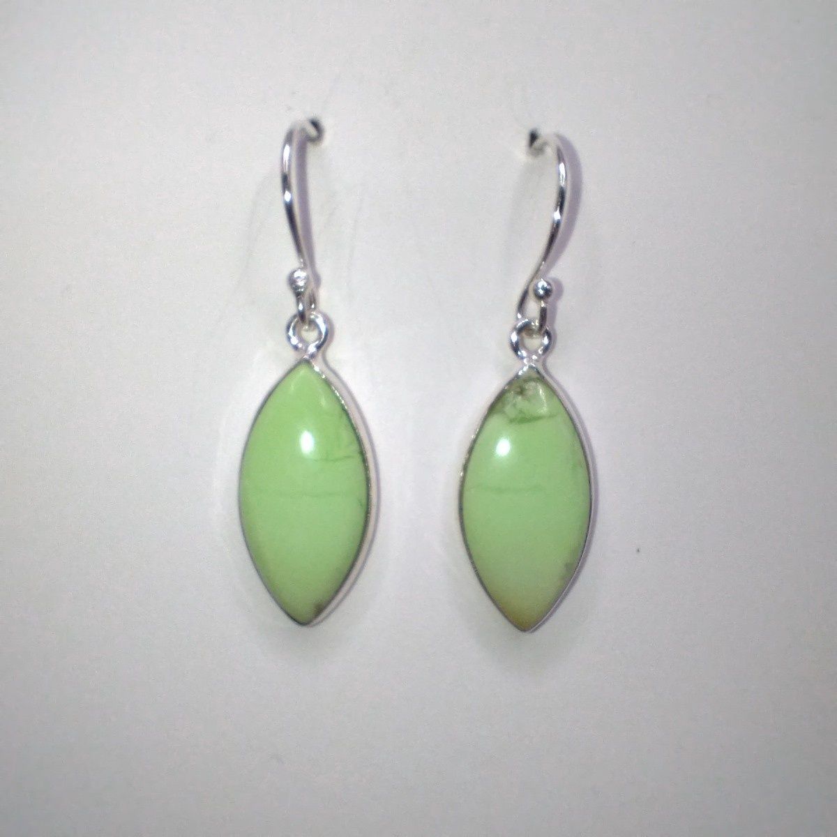 Lemon Chrysoprase Sterling Silver Dangle Earrings