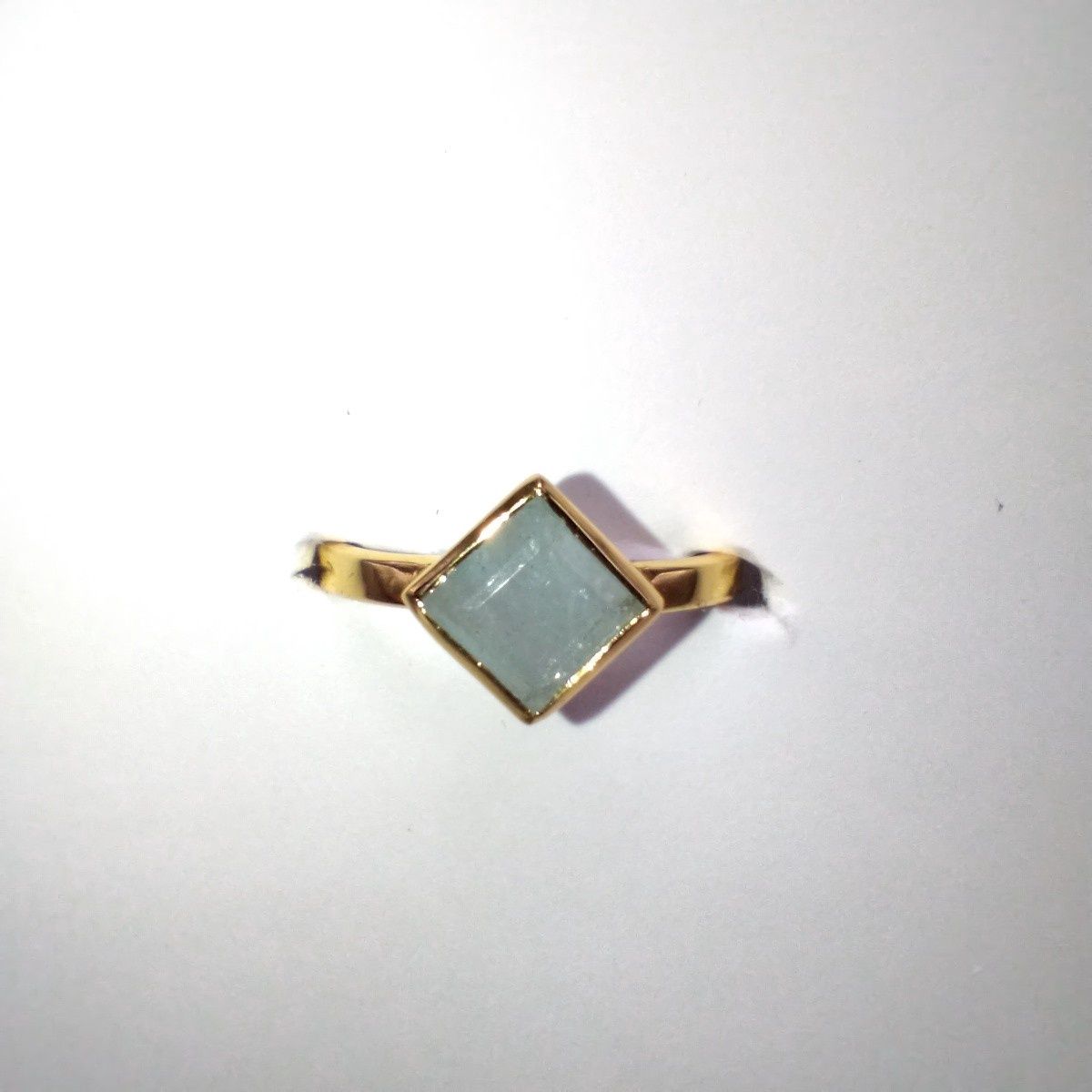 Aquamarine Everyday Gold Plated Ring Size 7