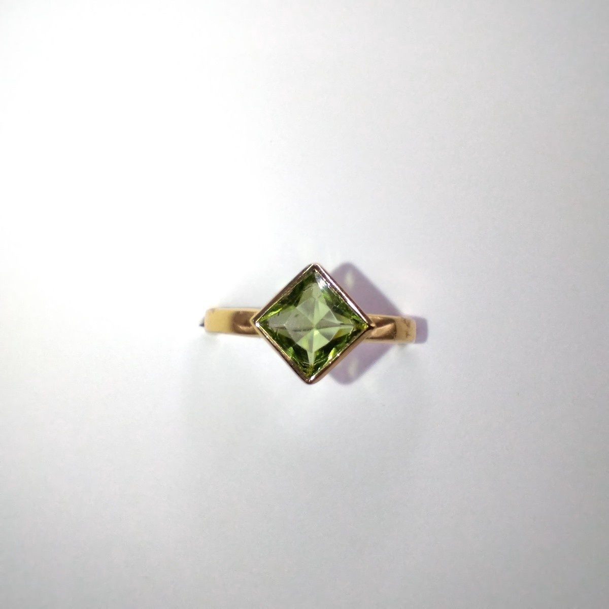 Peridot Everyday Gold Plated Ring Size 7
