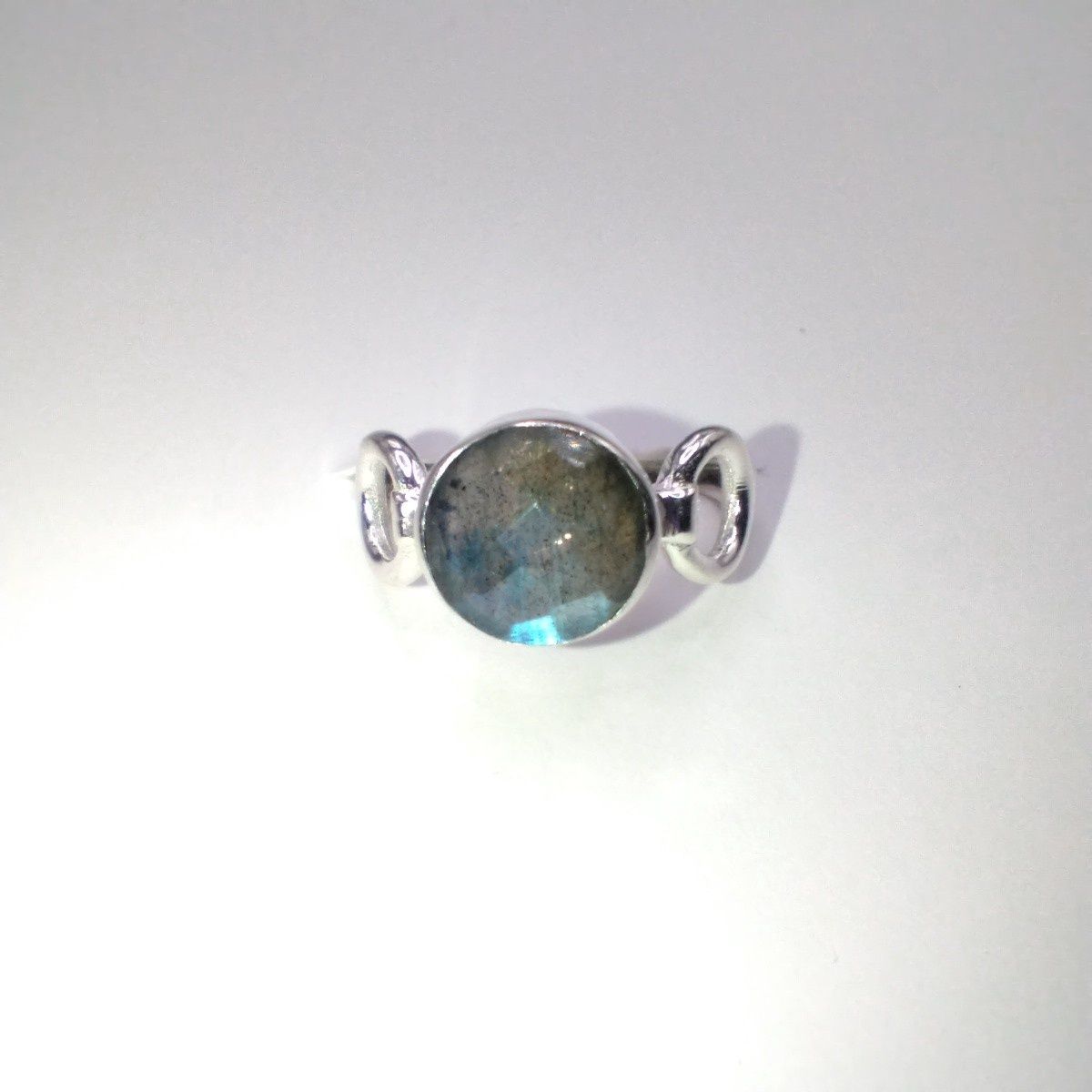 Labradorite Sterling Silver Trinity Ring Size 5