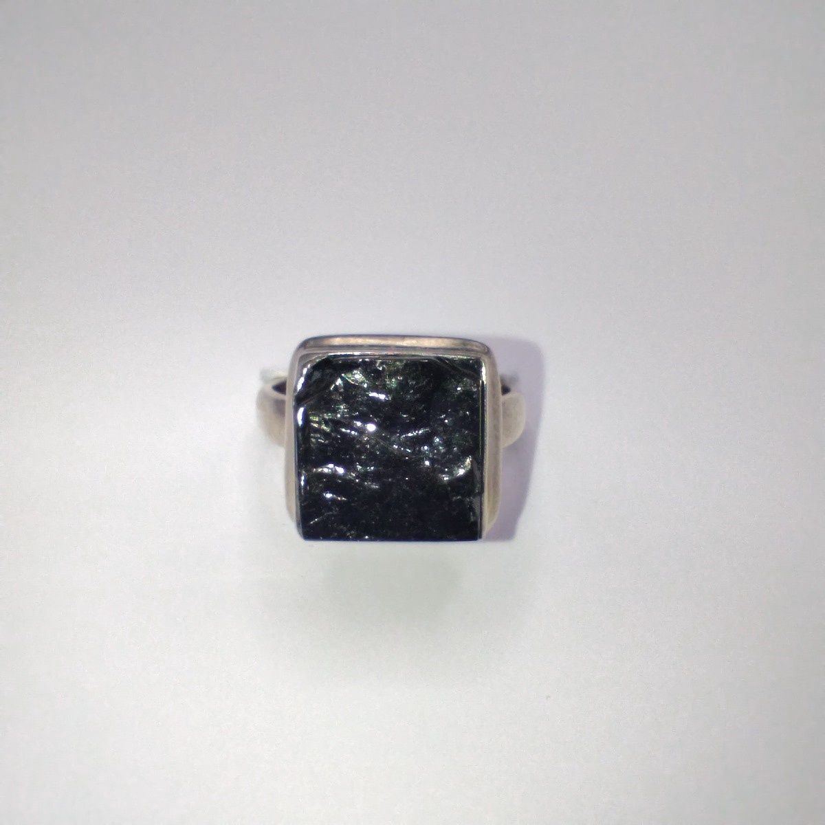 Shungite Sterling Silver Ring Size 8