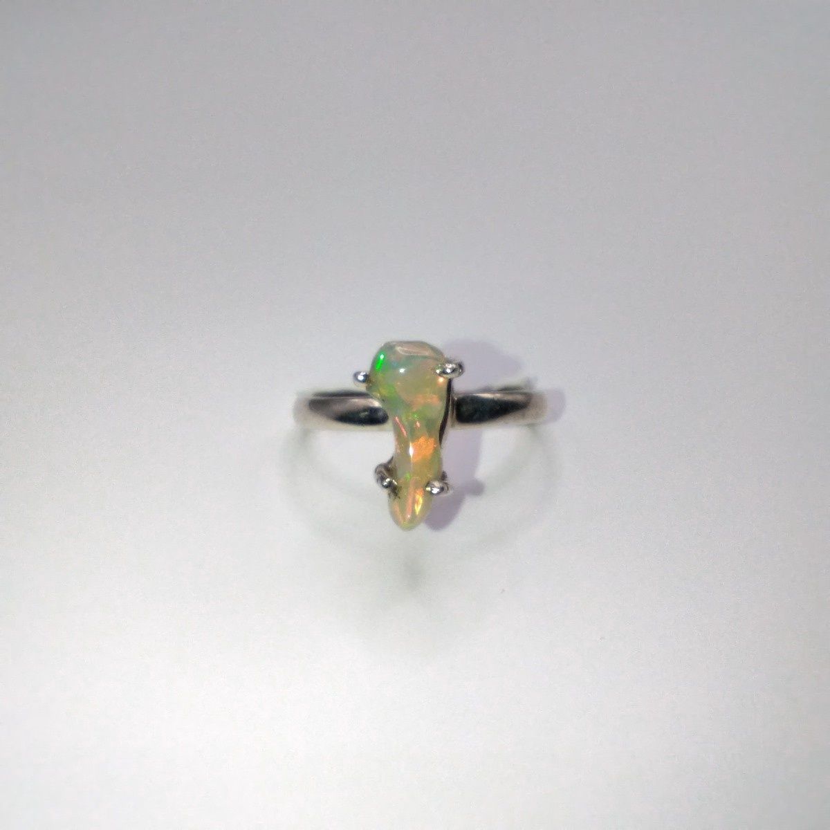Ethiopian Opal Ring Size 9 Sterling Silver