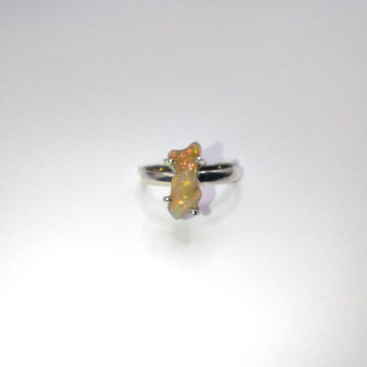 Ethiopian Opal Ring Size 7 Sterling Silver