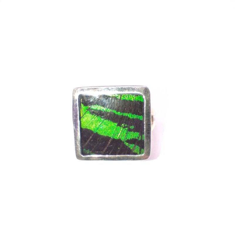 Urania Leilus Size 10 Fine Silver Square Ring