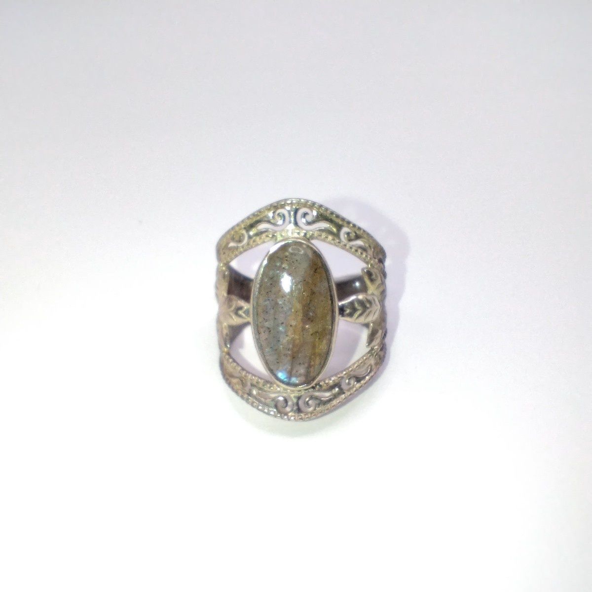 Labradorite Leaf Ring Size 6