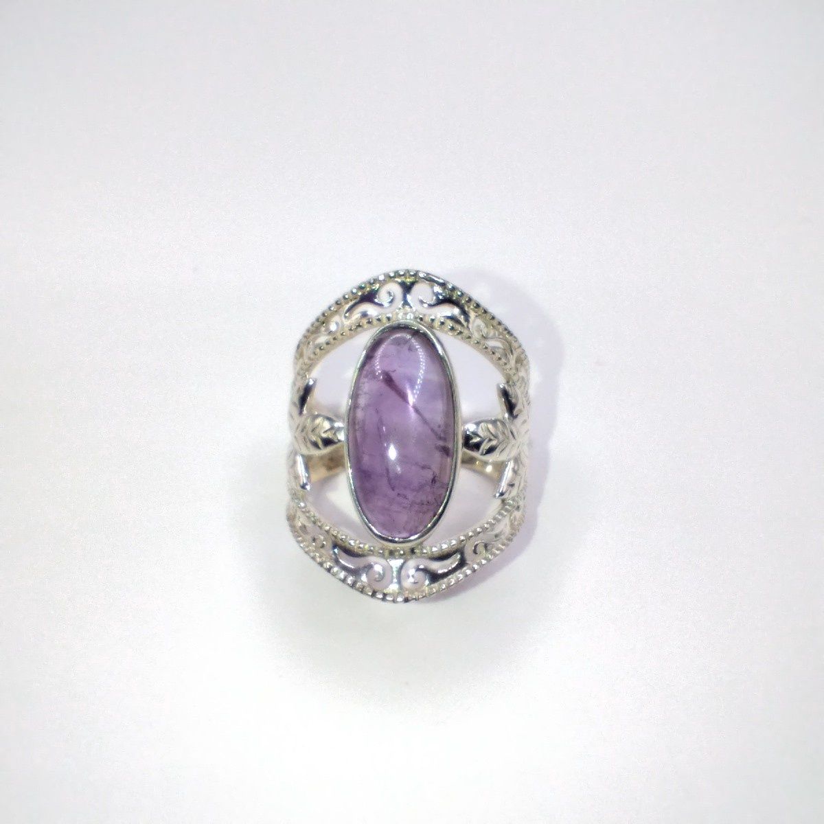 Amethyst Leaf Ring Size 7